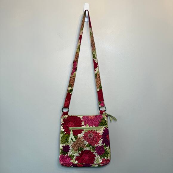 Vera Bradley Hello Dahlia Floral Hipster Crossbody Bag Purse - Picture 8 of 10